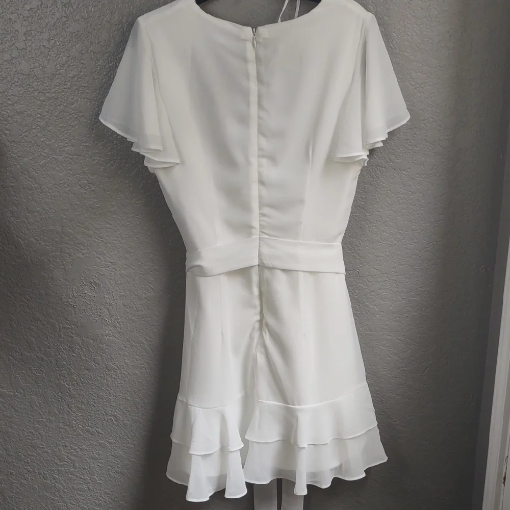 LULUS Elegant White Wrap Dress - Picture 7 of 16